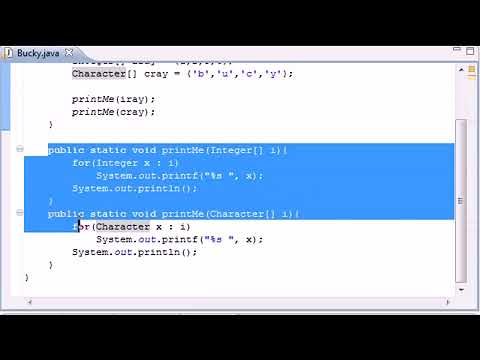 Intermediate Java Tutorial  - 17  - Generic Methods