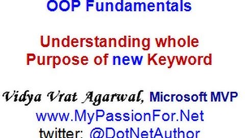 Understanding Whole Purpose of new Keyword