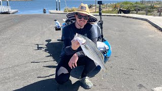SHAKER CITY! Then a STRIPER! SF Bay Area California Halibut Striped Bass Fishing from a Kayak