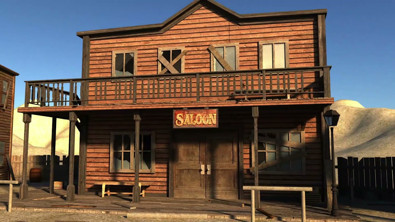 Old West Town 3D Environment