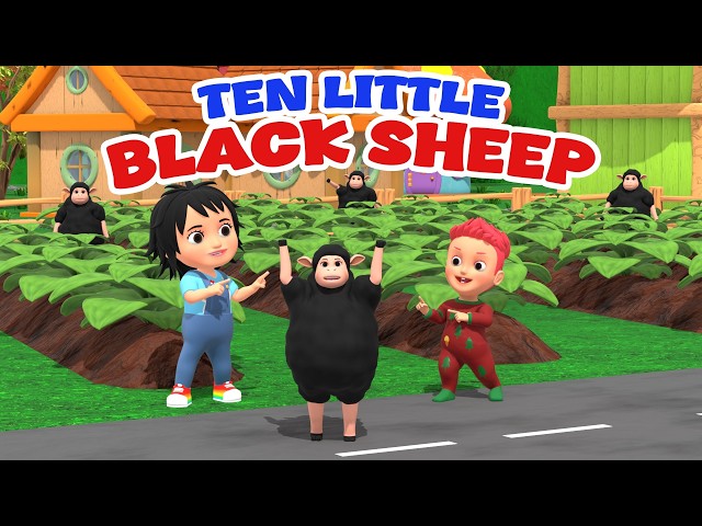Ten Little Black Sheep 🐑 | Counting Song | Super Simple Songs