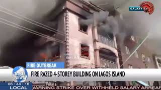 FIRE RAZED 4-STOREY BUILDING ON LAGOS ISLAND