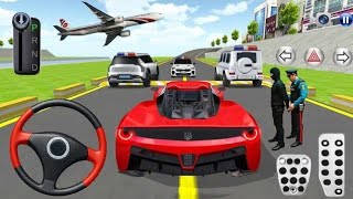 🏎️ Red Car Racing Game 2025 | Car Parking & Driving School City Challenge | Realistic Gameplay screenshot 5