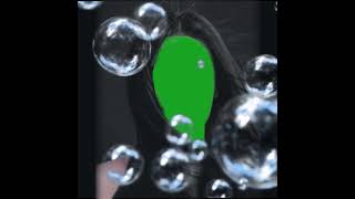 Bubble Girl - Green Screen Face