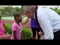 IOC President plays tennis with locals in Vanuatu