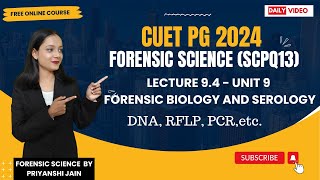 DNA, Polymorphism, RFLP, PCR Lecture 9.4 Unit 9 | Forensic Biology & Serology | Priyanshi Jain
