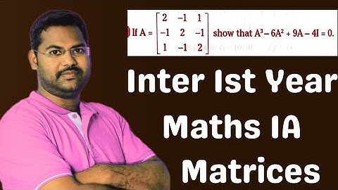 Inter 1st Year Maths 1A||Matrices@maths naresh eclass