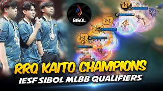 WOW! RRQ KAITO is THE CHAMPIONS of IESF SIBOL QUALIFIERS . . .