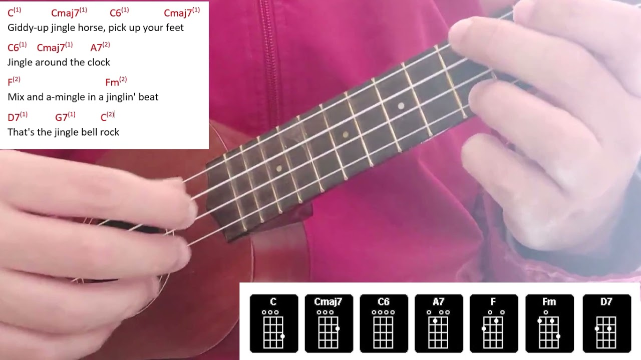 Jingle Bell Rock Ukulele tutorial YouTube
