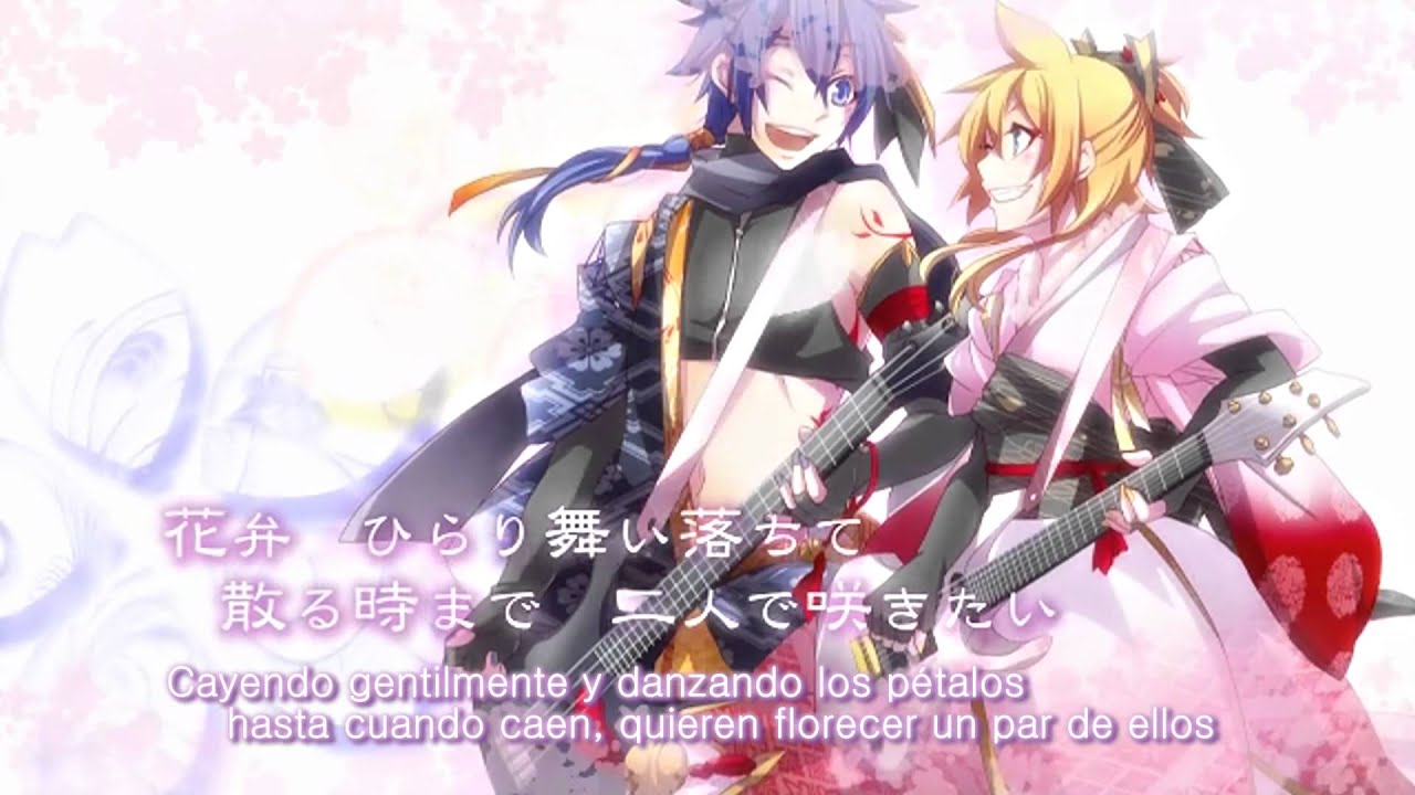 Gakupo, KAITO, Len - Dispersas flores de Sakura danzantes -Hermoso-「Sub Esp + Romaji」