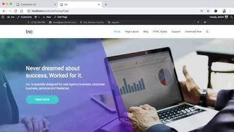 Inc WP Theme - How to setup Business Template (Front Page)?