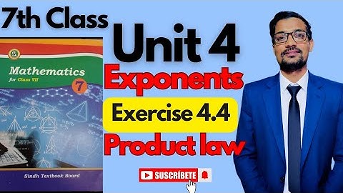 Unit 4 Exponents Exercise 4.4| Class 7th Maths|Sindhtextbookboard 