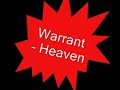 Warrant   Heavenwith lyrics    YouTube Mp3 Song