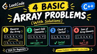 4 Array Problems You MUST Solve Before Starting DSA 🔥 | C++