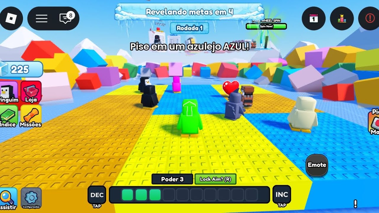 Jogando jogo do pinguim!