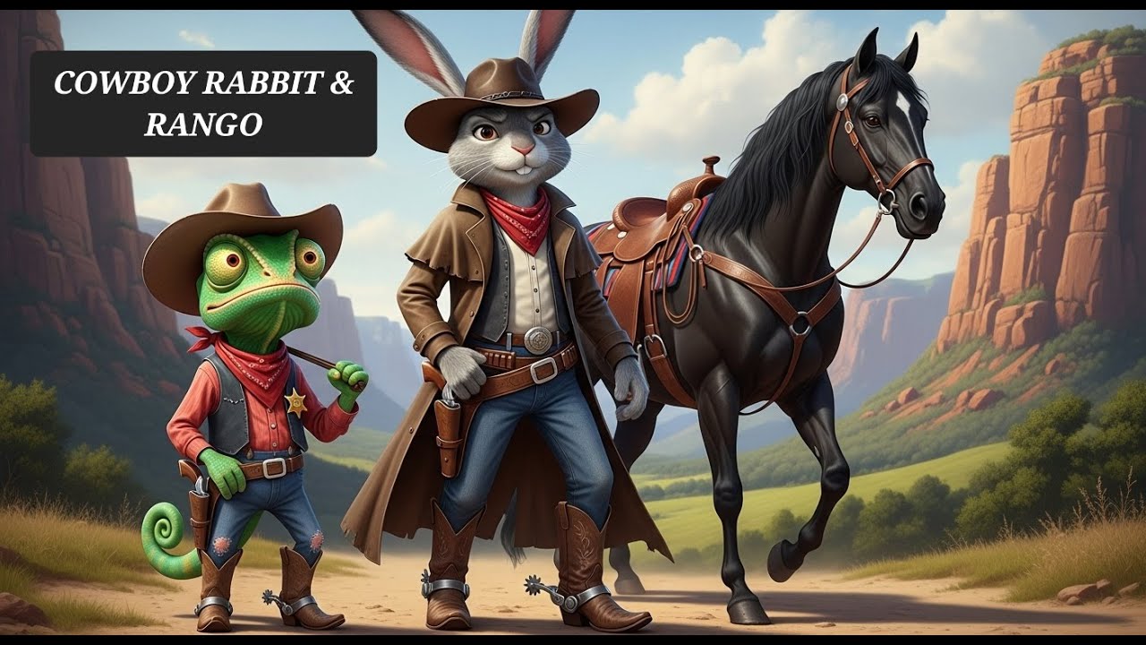 Epic Showdown: Cowboy Rabbit & Rango in a Daring Western Adventure ...