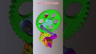 Gear Slider Crank #design #machine #solidwork #cad #mechanical #mechanism