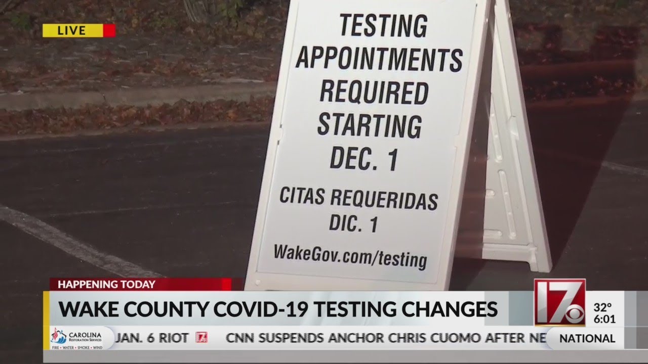 Testing appointments now required at Wake County COVID19 testing sites