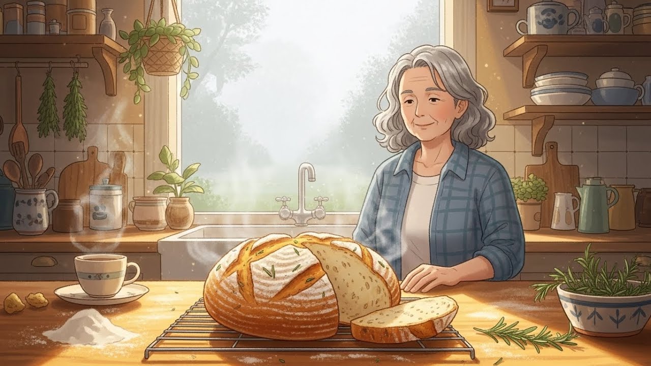 Baking Bread on a Foggy Morning | Gentle Solitude and Healing