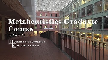 Metaheuristics Graduate Course VI