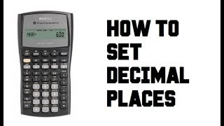 Get great deals at amazon here: http://amzn.to/2flu8nw ti ba ii plus
professional calculator: https://amzn.to/2gof9ib how to set decimal
places in - ii...