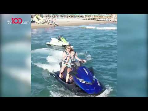 Neslihan Atagül ile Murat Dalkılıç'ın jet ski keyfi