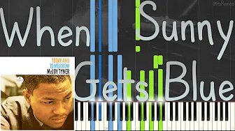McCoy Tyner - When Sunny Gets Blue 1964 (Jazz Piano Synthesia + Double Bass) by @MidiTools