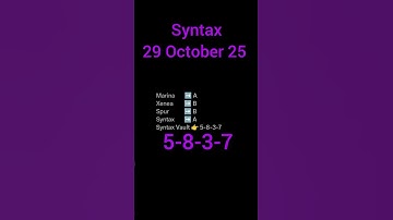 29 October 2025 Syntax Vault Code. Quiz Answers for Xenea, Marine, Spur and Syntax.