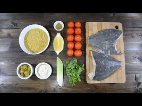 Видео рецепт Камбала, запеченная с овощами
