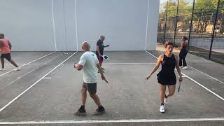 Paddleball at Marathon Liz & Paul vs Emso & Will