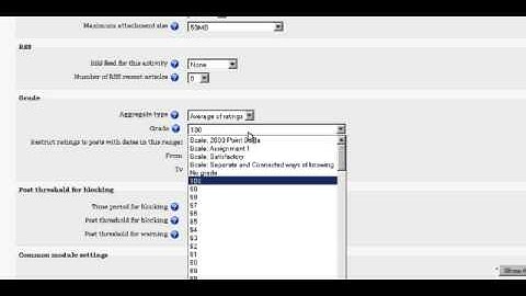 Moodle in a minute- grading a forum