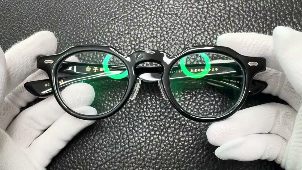 カネコガンキョウ 金子眼鏡 KC-93 BK - YouTube