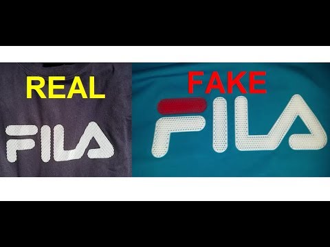 vs Fake Fila How to spot fake FiLA tee -