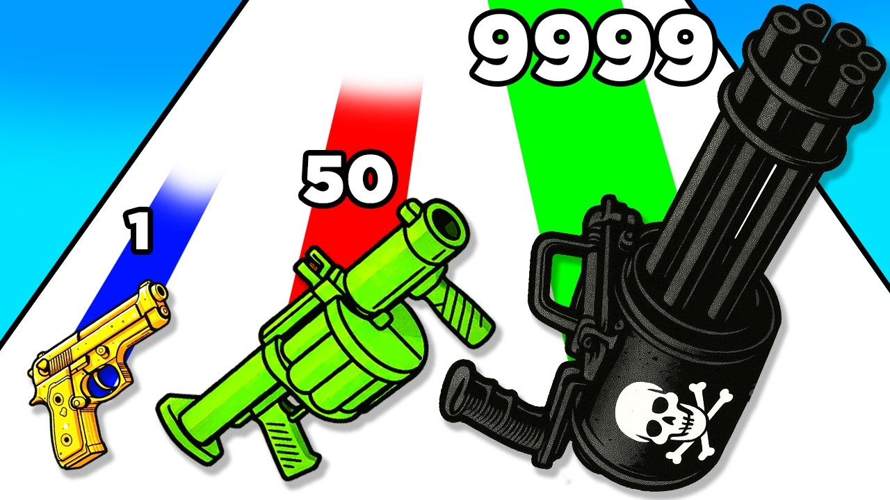 MAX LEVEL FIREPOWER! - Gun Run 2048 Clone