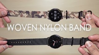 Samsung Galaxy Watch Active 2 Soft Woven Nylon Watch Band (Fintie) [4K] screenshot 3