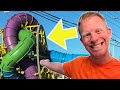 We rode Americas FIRST rotating waterslide