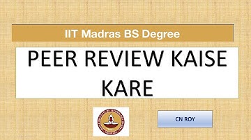 PEER REVIEW KAISE KARE STATSTICS EXTRA ACTIVITY IITM BS #iitmadras #peerreview #iitmadras