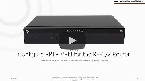 Setting up PPTP VPN on RE 1 & 2 Routers
