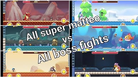 Super Matteo gameplay all levels boss fight (iOS, android)
