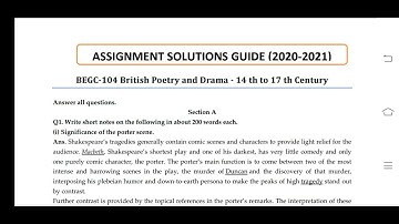 BEGC 104 Ignou Solved Assignment 2020-21
