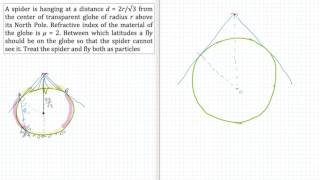 Spider Fly and the Transparent Globe Problem