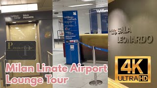[4K] Milan Linate Airport Lounge Tour | Sala Leonardo & Sala Piranesi | Priority Pass Lounge