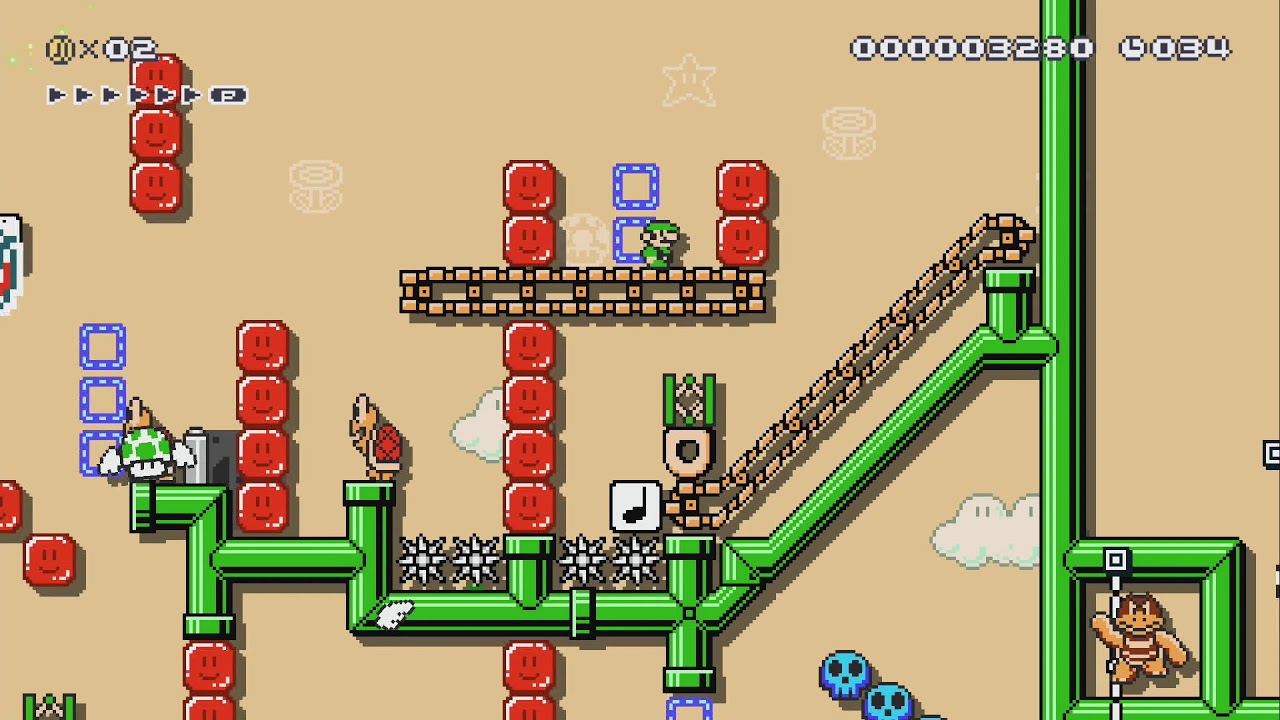 Automatic Mario Level 3 by abcmaster - Super Mario Maker 2 - No ...