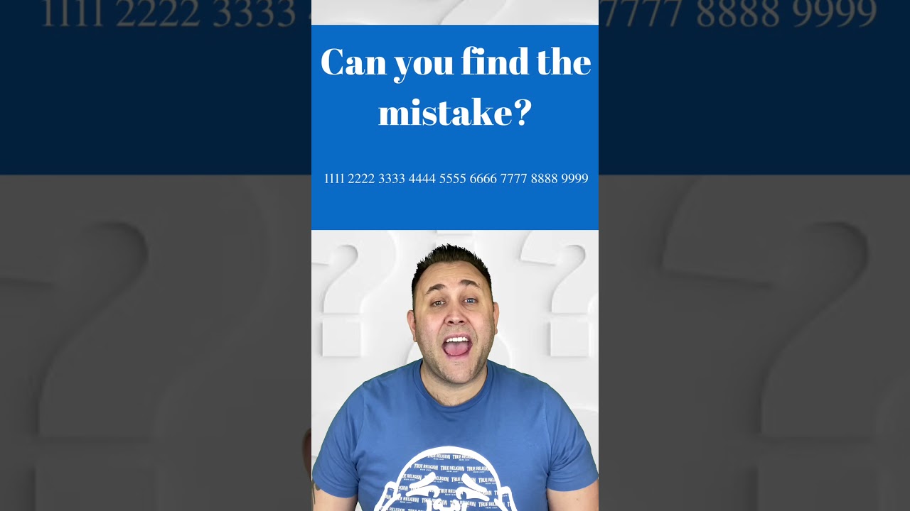 CAN YOU FIND THE MISTAKE