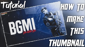 How To Make Pubg Live stream Thumbnail | How to make Bgmi live stream Thumbnail | Gaming Thumbnail.