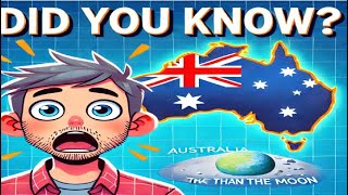 Did You Know Australia is Actually Bigger Than the Moon?! 🌏 #australia #australiafacts #moon #shorts