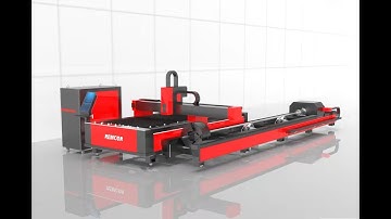 Metal Plate and Tube Fiber Laser Cutting Machine With Rotary Device Or Pipe Attachment