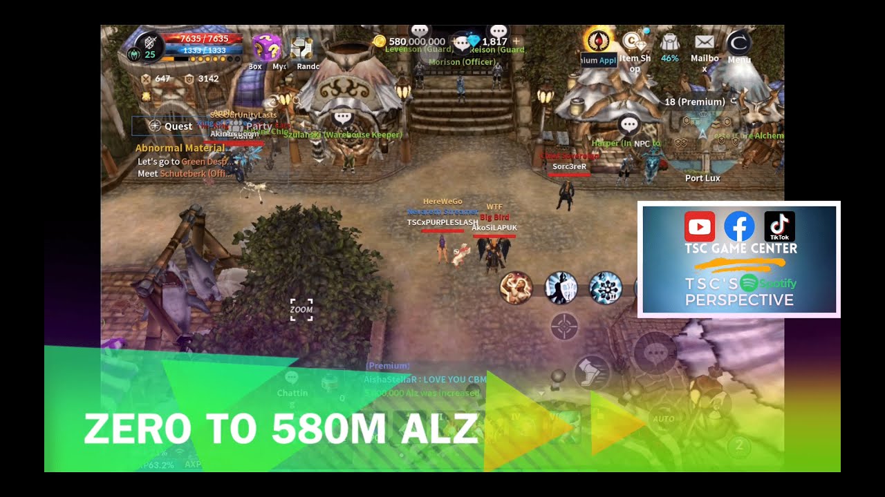 0 to 580m Alz Cabal Mobile