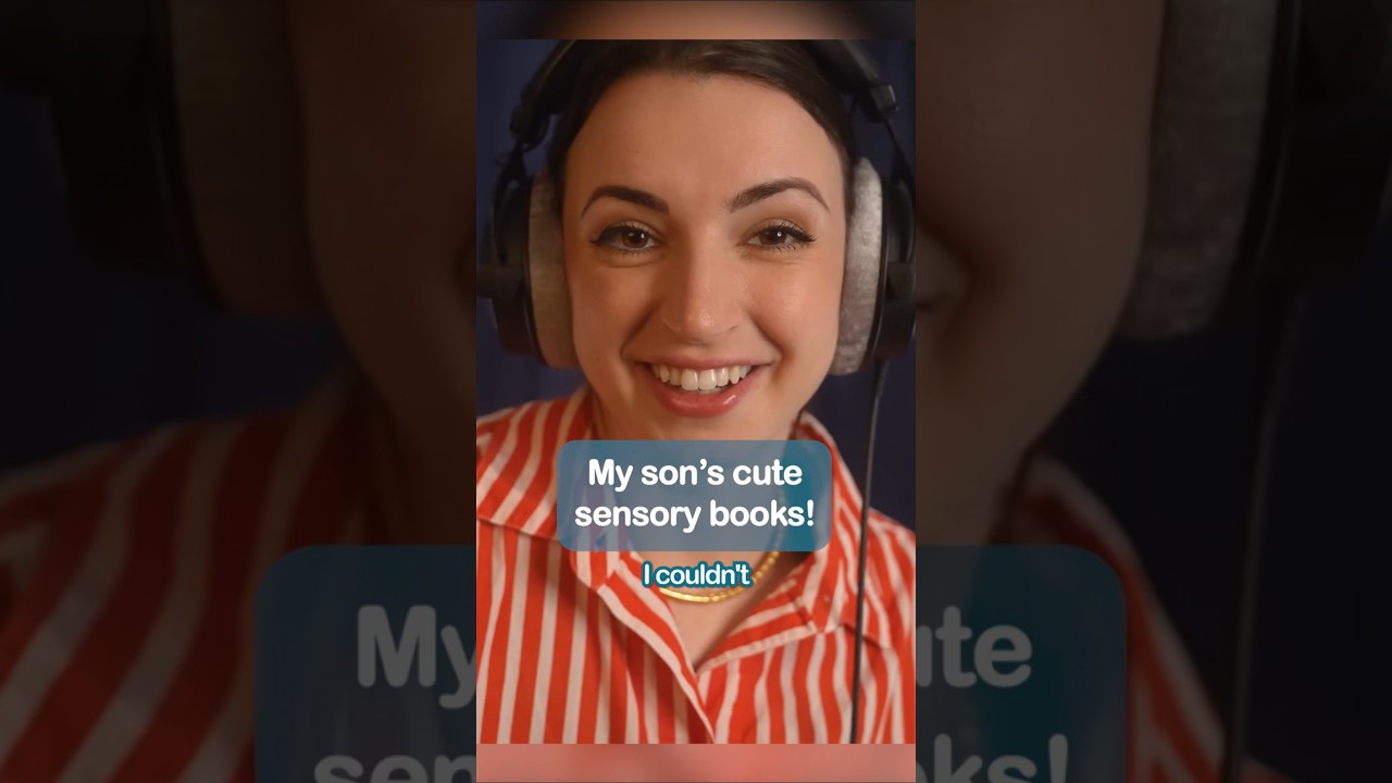 ASMR - My son's cute sensory books #shorts