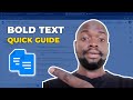 How to Bold Text in Google Docs (Formatting Basics)